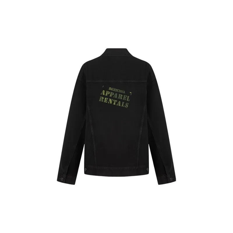 Balenciaga Denim Jackets Women's Black-1