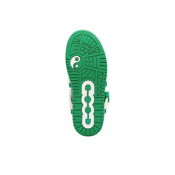 GOODBRAND Height Increasing Slip Resistant Mid Top Skateboard Shoes Unisex Zakka Green-7