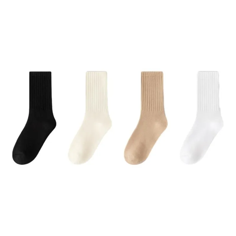 MIIOW Mid Calf Socks Women's 4 Pack-4
