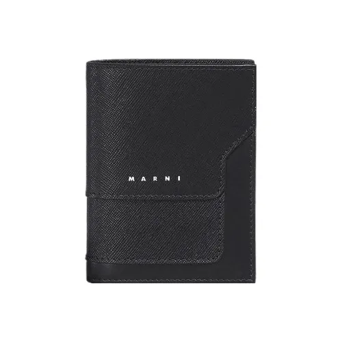 MARNI Saffiano Calfskin Wallet Men's Black
