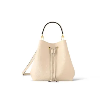 LOUIS VUITTON NÉONOÉ Cow Leather Bucket Bag Crossbody Handbag Medium Size Women's Cream White