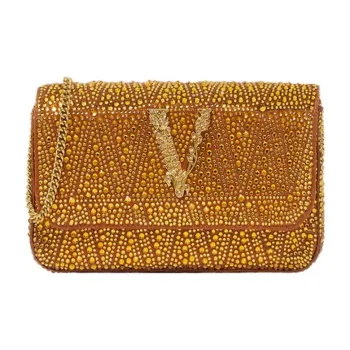 FANSIZHE Virtus Viscose Blended Mulberry Silk Crossbody Bag Shoulder Bag Women's Gold