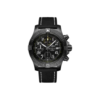 BREITLING Automatic Mechanical Movement Men's Watches Watch 45mm Black Dial Stainless Steel Case Cow Leather Strap