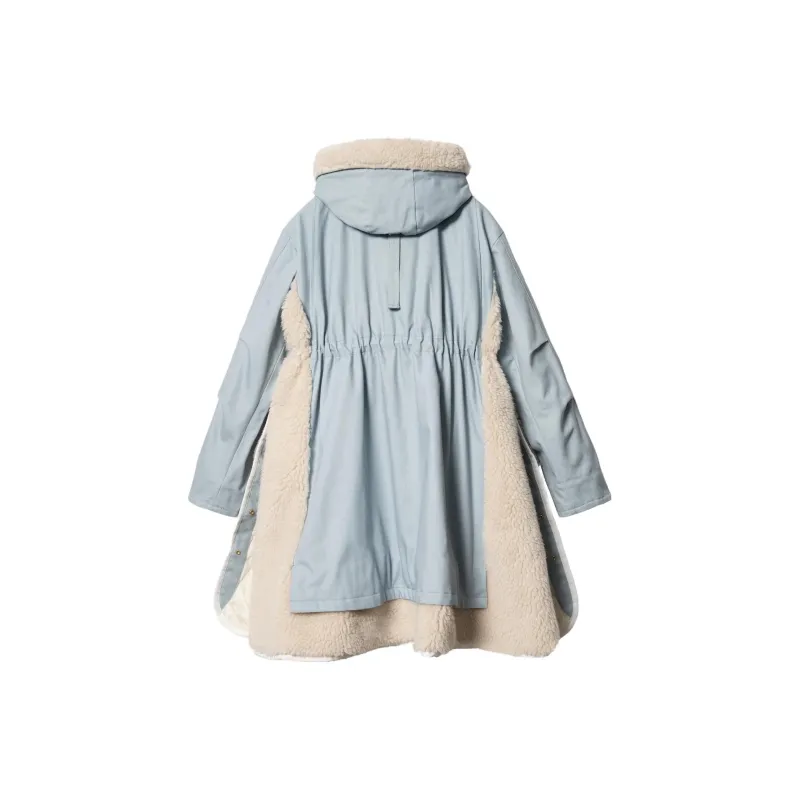 Sacai X Carhartt Wip Women's Canvas Siberian Parka Light Blue-3