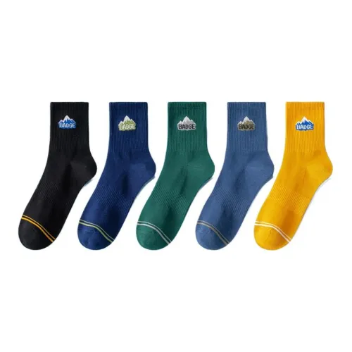 MIIOW Mid-Calf Socks Men's 5 Pack