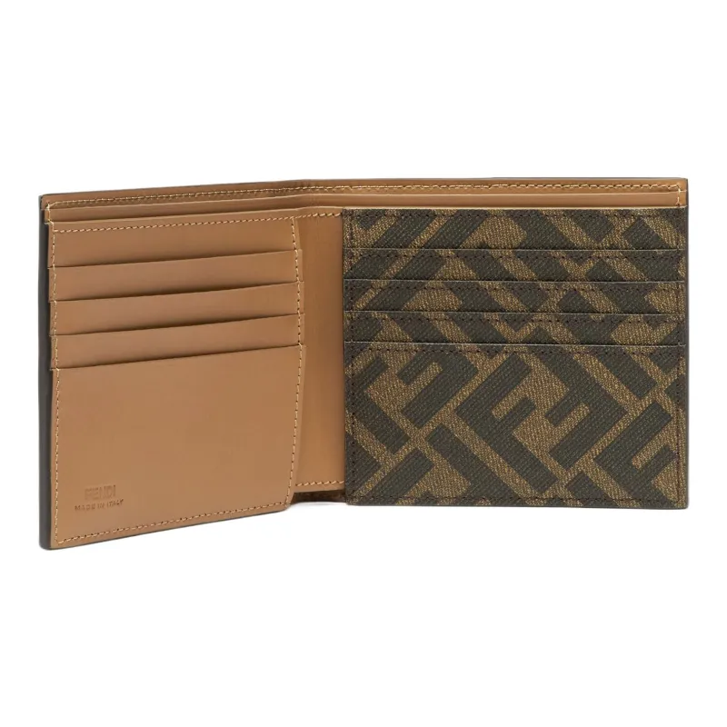 FENDI Calfskin Wallet Men's Beige-2