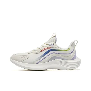 QIAODAN Cushioning Wear Resistant Low Top Running Shoes Women's Ivory