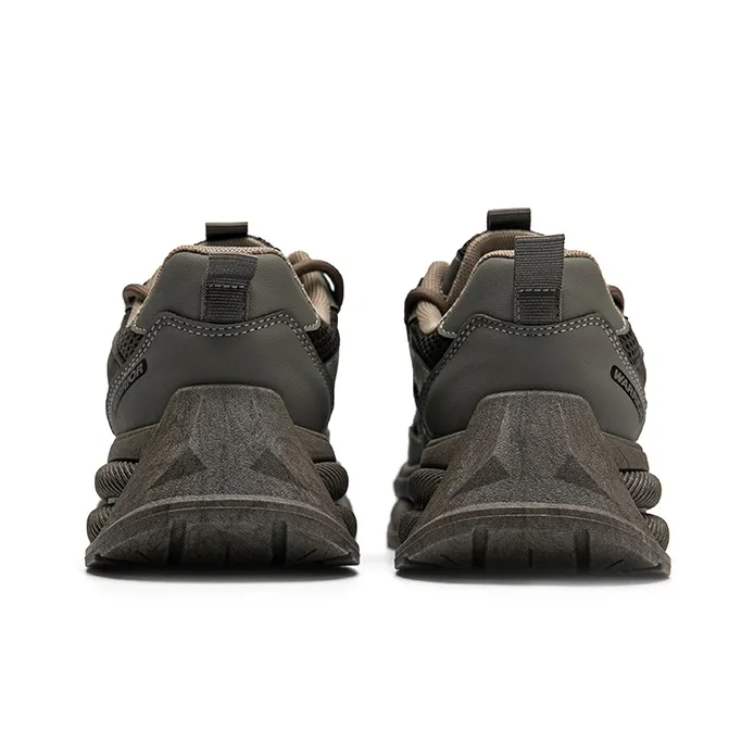 WARRIOR Chunky Sneakers Unisex Low Top Gray-4