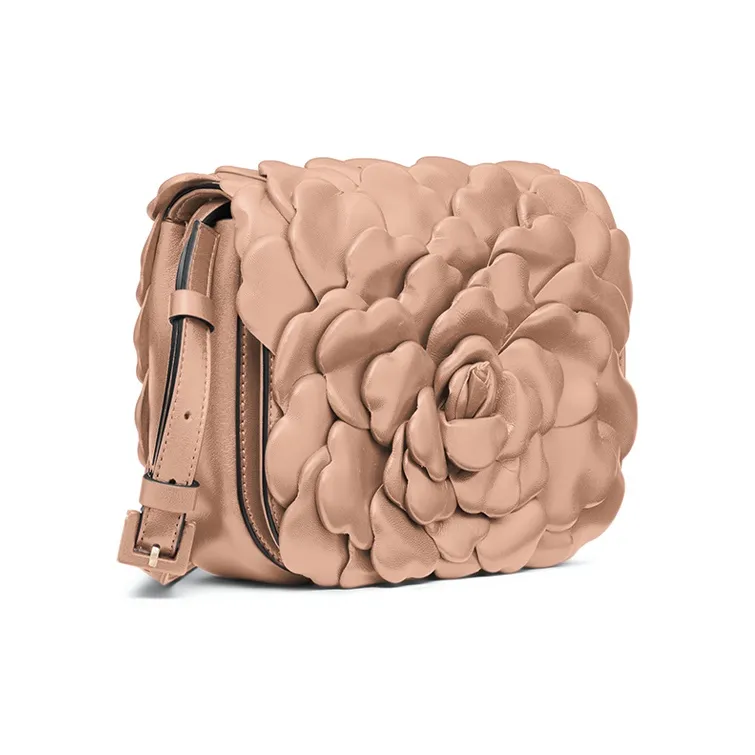 Valentino Atelier Sheepskin Leather Messenger Bag Shoulder Bags Handbags Women's Nude Pink-1
