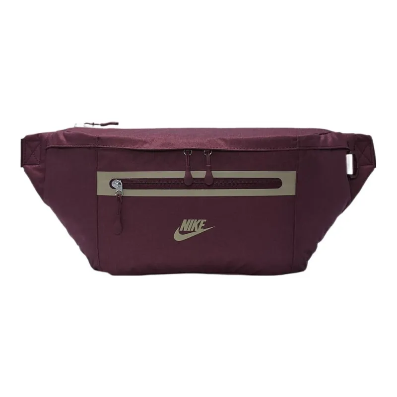 Nike ELEMENTAL Fabric One Shoulder Crossbody Fanny Pack Regular Unisex Night Brown Red/Khaki-0