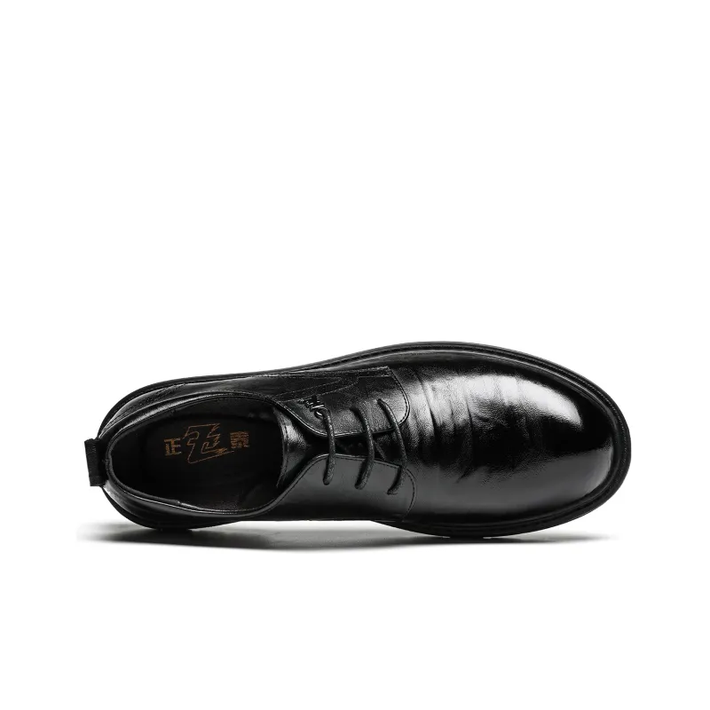 CHINT Dress Shoes Men Low Top Black-2