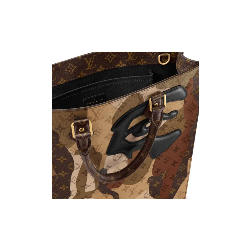 LOUIS VUITTON Sac Plat Nv Brown-5