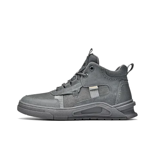 Jeep Casual Shoes Men Mid-Top Dark Gray