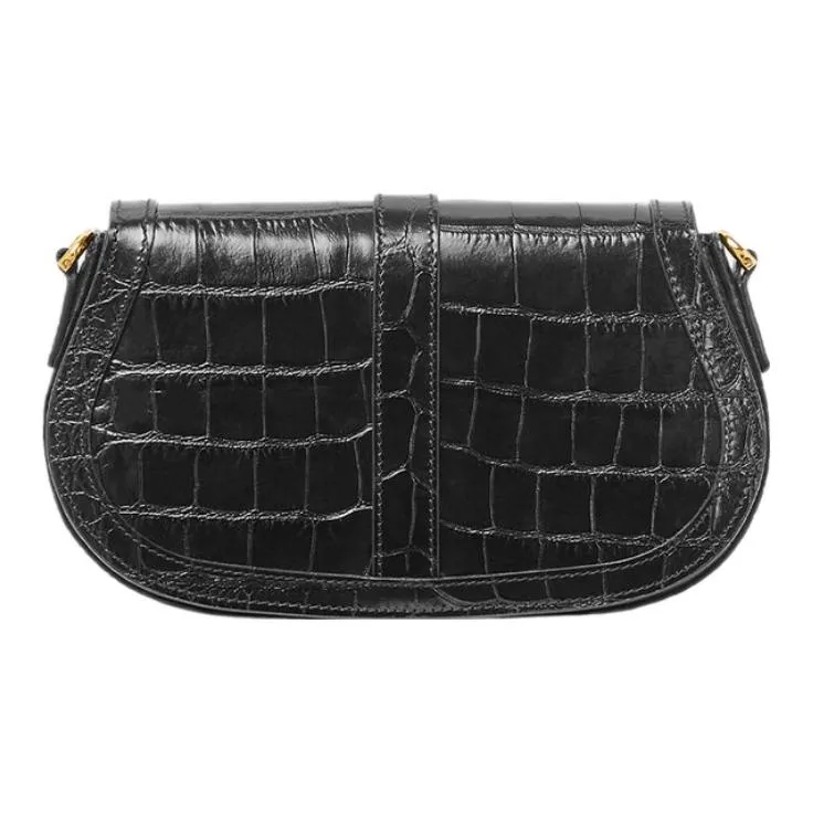 FANSIZHE Greca Goddess Cow Leather Crossbody Bag Shoulder Bag Women's Black-2