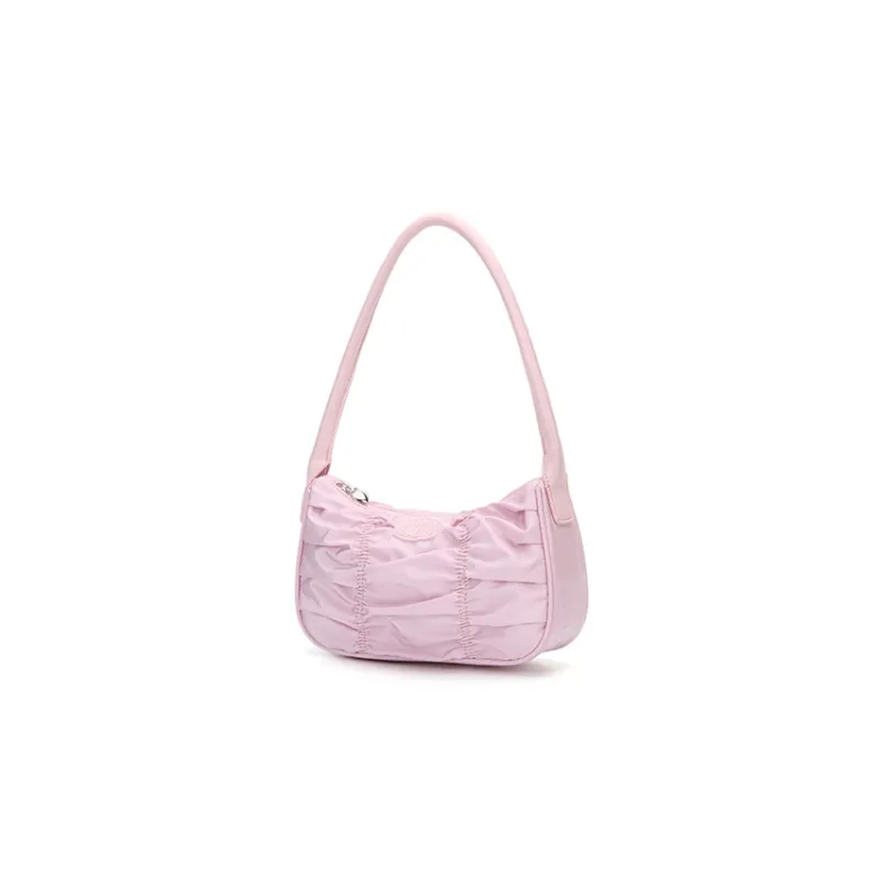 VANWALK Seaside Diary Series Polyester Crescent Bag, Shoulder Bag, Hobo Bag, Single Shoulder Bag Regular Women's Pink-4