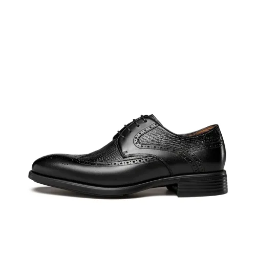 YEARCON Dress Shoes Men Low-Top Black