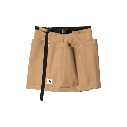 Carhartt Wip Sacai X Carhartt WIP FW23 Co-branded Series Cargo Short Skirts Women's Khaki