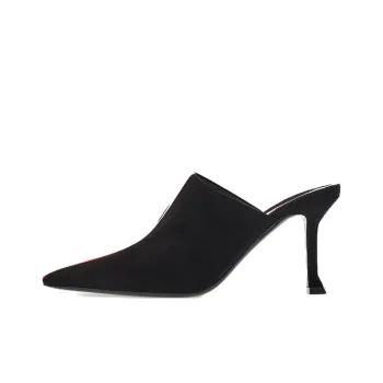 FERRAGAMO 85mm Stripe-detail Suede Mule