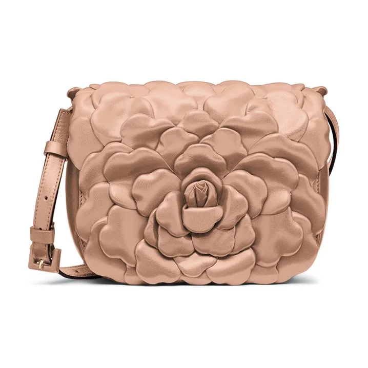 Valentino Atelier Sheepskin Leather Messenger Bag Shoulder Bags Handbags Women's Nude Pink-0