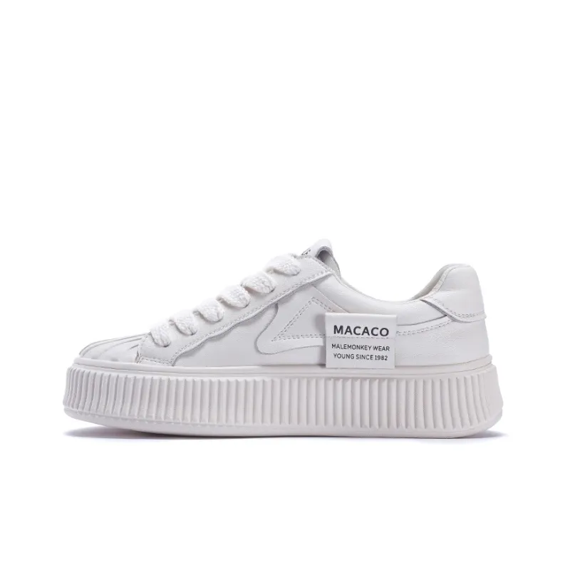 MALEMONKEY Anti Slip Wear Resistant Low Top Skateboard Shoes 4cm Women's-7