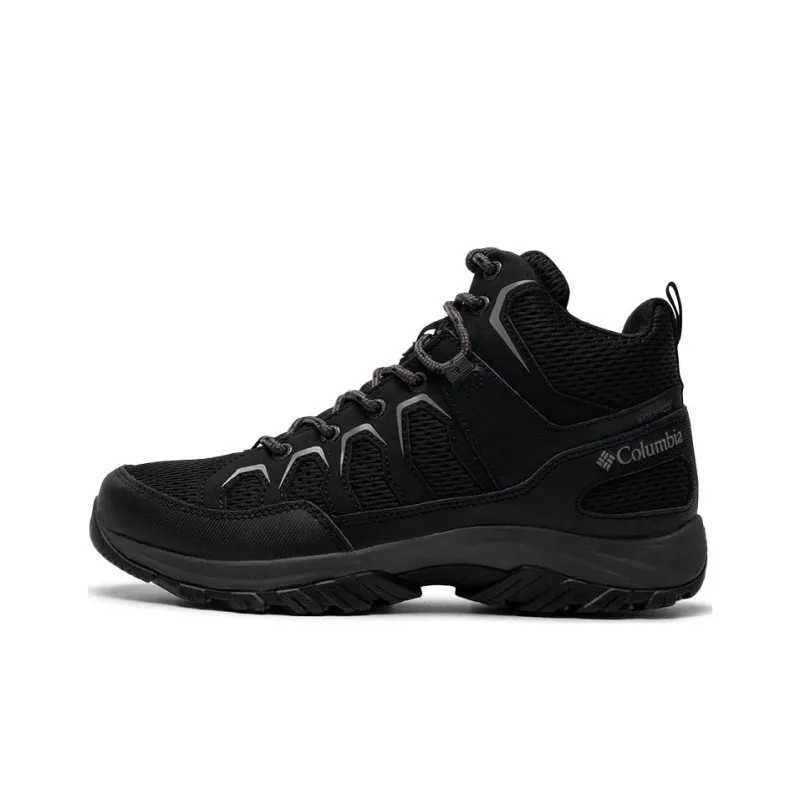 Columbia Anti Slip Wear Resistant Mid Top Outdoor Shoes Men's Black-0
