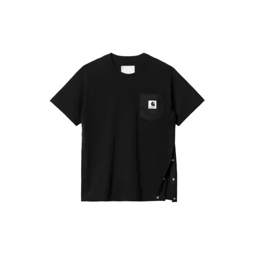 Carhartt Wip Sacai X Carhartt WIP FW23 Co-branded Series T-Shirts Unisex Black