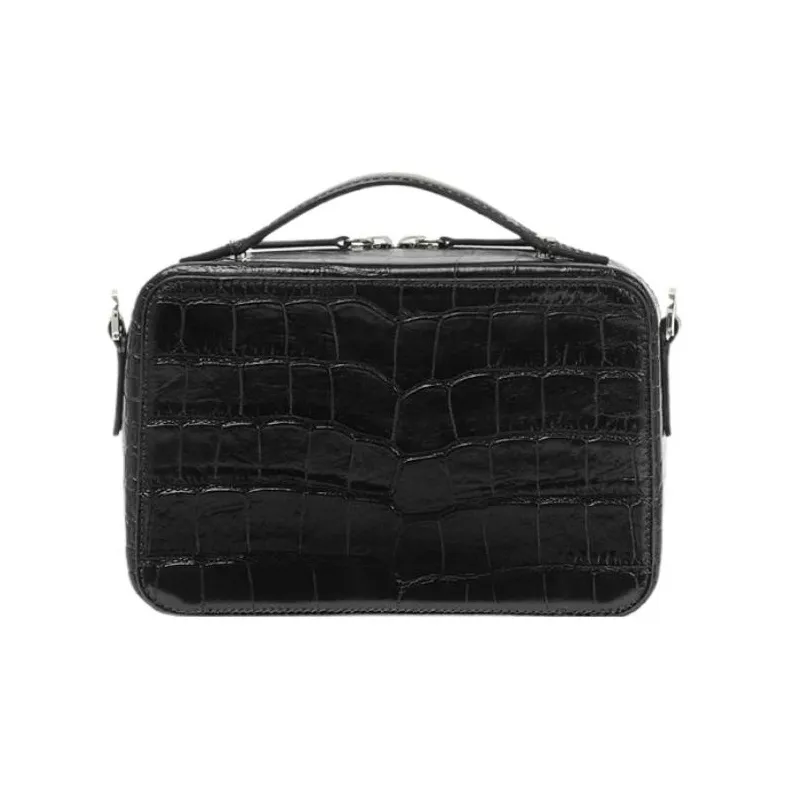 VERSACE MEDUSA BIGGIE Series Cow Leather Messenger Bag Crossbody Bag Shoulder Bag Regular Men's Black-2