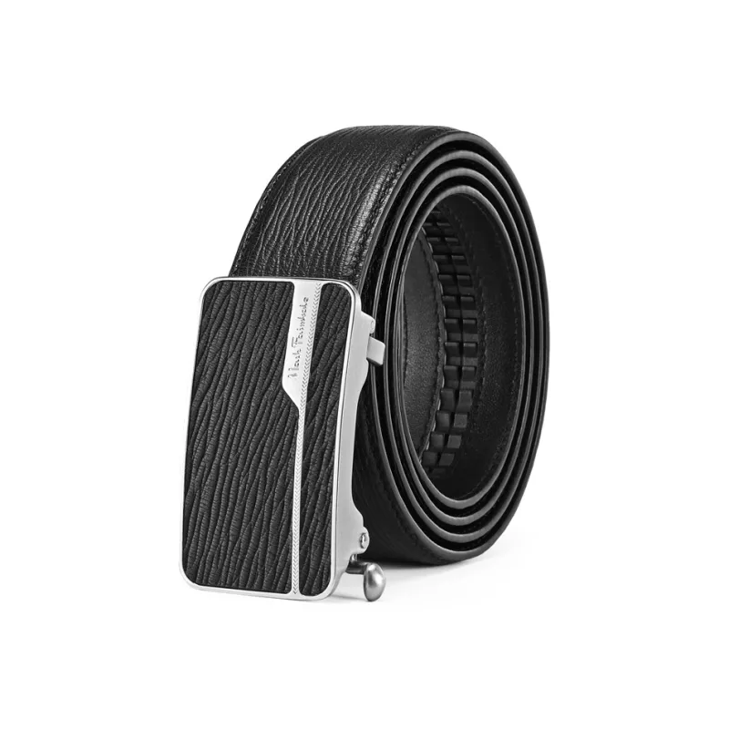 FAIRWHALE Water Ripple Business Cow Leather Belts Men's Width 3.4CM-4
