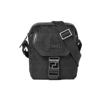 VERSACE Polyamide Shoulder Bag Crossbody Bag Regular Men's Black