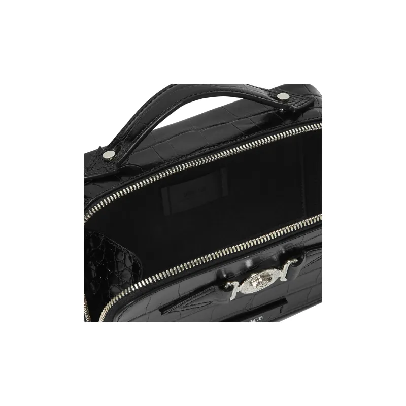 VERSACE MEDUSA BIGGIE Series Cow Leather Messenger Bag Crossbody Bag Shoulder Bag Regular Men's Black-3