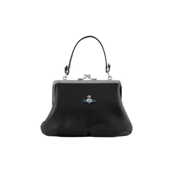 Vivienne Westwood Lambskin Dumpling Bag Handbag Shoulder Bag Crossbody Bag Wallet Regular Women's Black