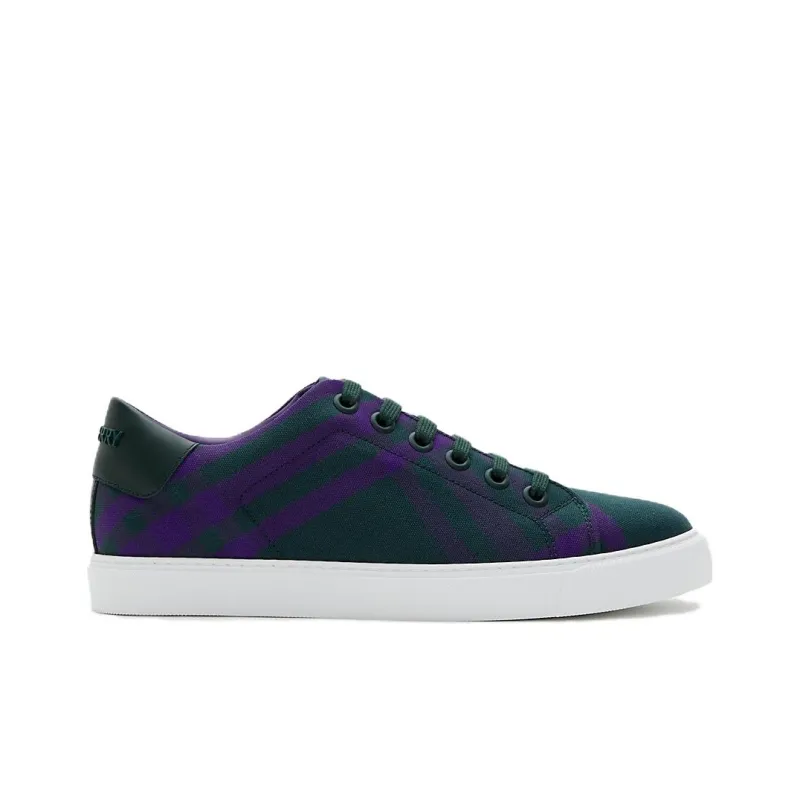 Burberry Checked Lace-up Sneakers-1