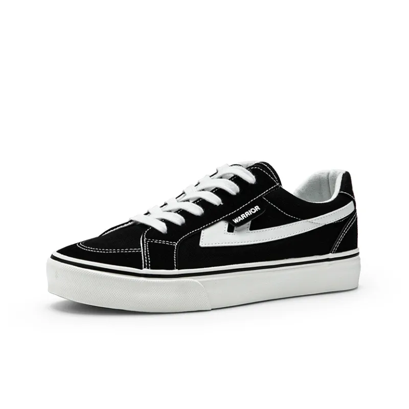 Warrior Slip Resistant, Abrasion Resistant, Lightweight Low Top Canvas Shoes Unisex Black White-2