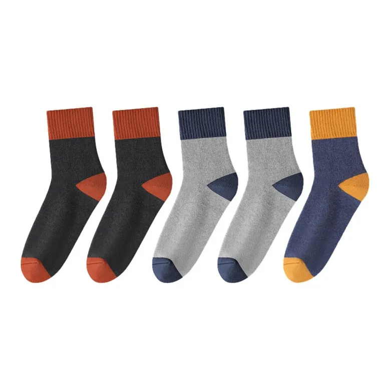 MIIOW Mid Calf Socks Men's 5 Pack-2