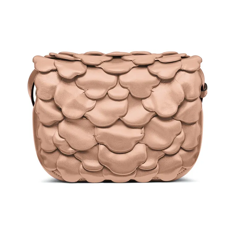 Valentino Atelier Sheepskin Leather Messenger Bag Shoulder Bags Handbags Women's Nude Pink-2