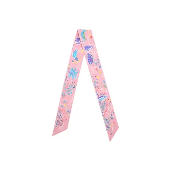 HERMES Silk Scarves Women's Pink