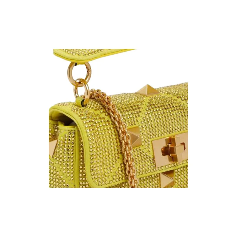 Valentino Rhinestone Portable Crossbody Bag, Shoulder Bag Women's-3