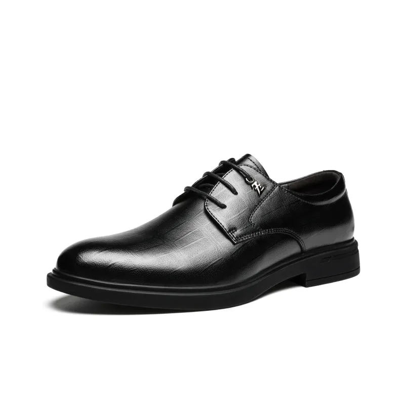 CHINT Dress Shoes Men Low Top Black-1