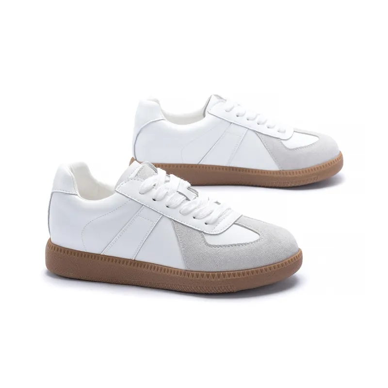 MALEMONKEY Low Top Skateboard Shoes Women's White Gray-1
