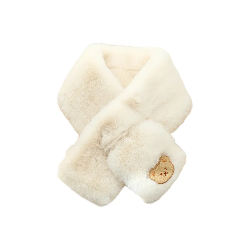 Youyoulan Faux Fur Knit Scarf Scarf Women's-0