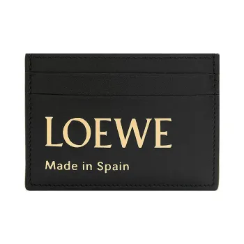 LOEWE Nappa Cow Leather Card Holder Women's Black