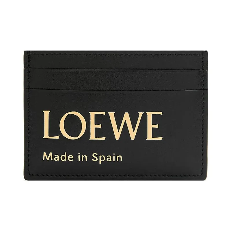 LOEWE Nappa Cow Leather Card Holder Women's Black-0