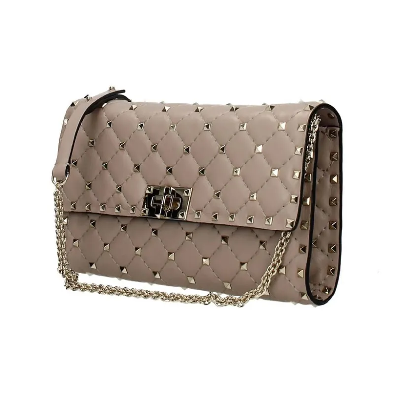 Valentino GARAVANI Leather Shoulder Bag Crossbody Bag Medium Size Women's Light Brown-1