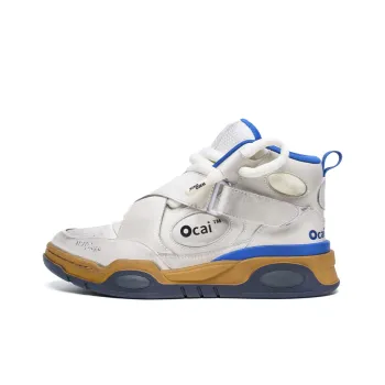 Whoosis X Ocai Basketball Shoes Unisex High Top White/Blue/Brown/Black