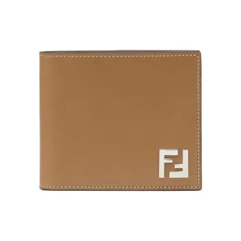 FENDI Calfskin Wallet Men's Beige