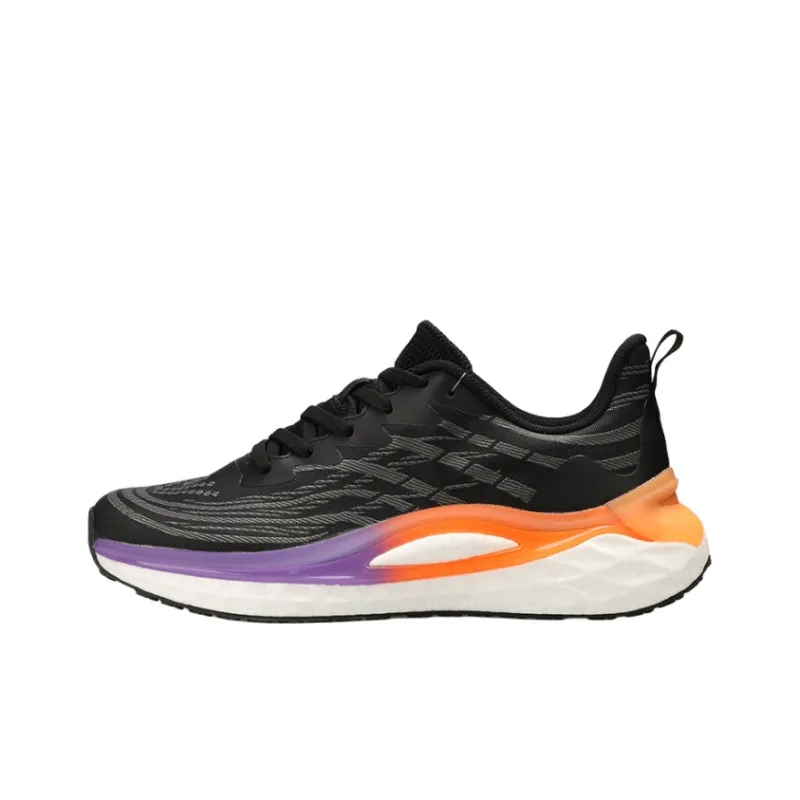 LPMX Cushioning Anti-Slip Wear-Resistant Breathability Low-Top Running Shoes Women's Black/Orange-1
