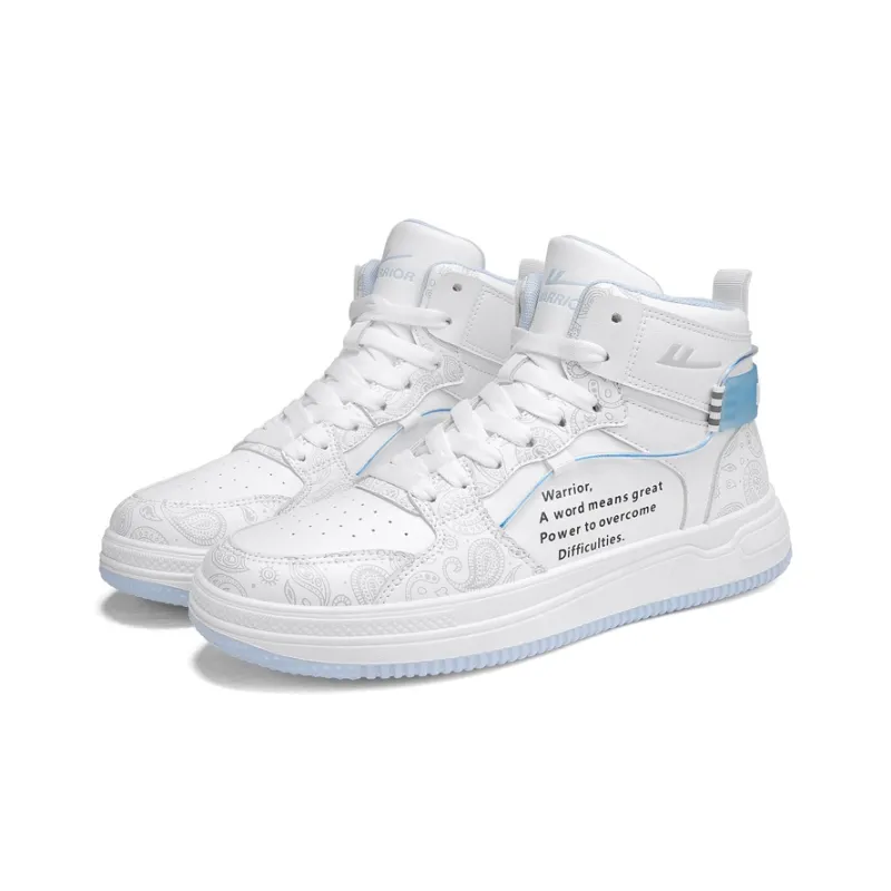 WARRIOR Skateboard Shoes Unisex High Top Gray/Blue-2
