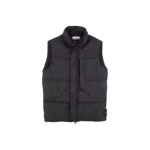 STONE ISLAND Vests Men Black