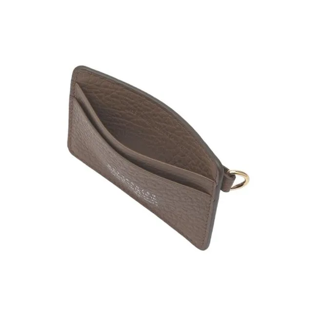 Maison Margiela Grain Leather Key Ring Card Holder Women's Brown-2