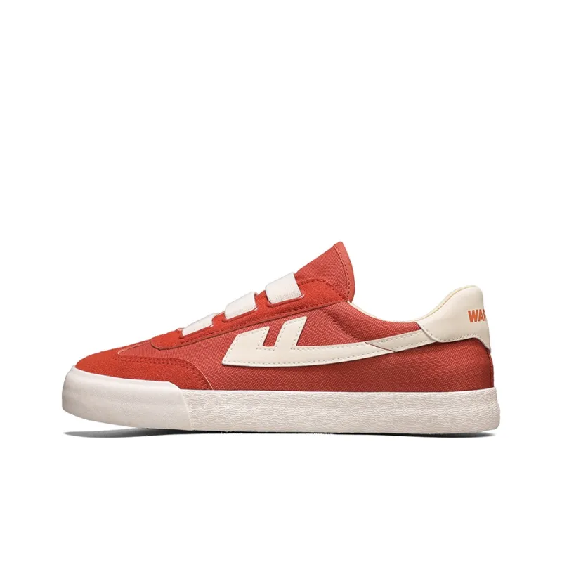 Warrior Slip Resistant, Abrasion Resistant, Lightweight Low Top Canvas Shoes Unisex Rusty Red Beige-0